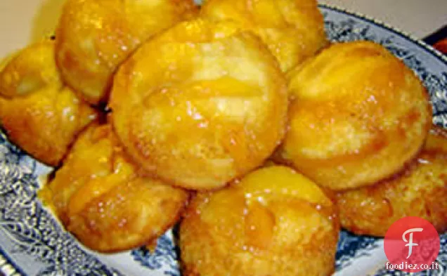Muffin alla pesca capovolti