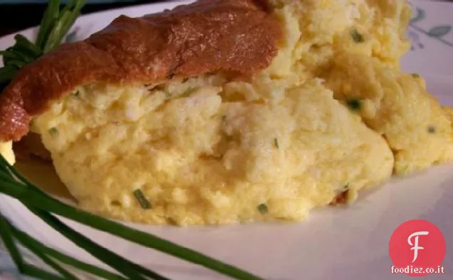 Soufflé di Formaggio con Scalogno ed erba Cipollina
