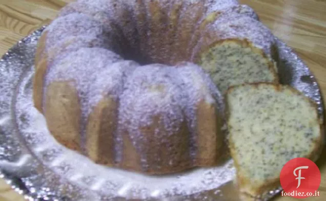 Cuore-Sana torta di semi di papavero al limone