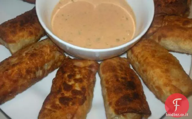 Reuben Wraps Roll avvolge con salsa di immersione