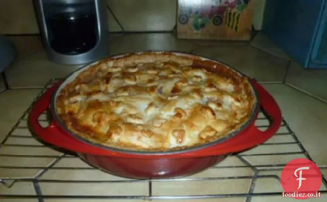 Profondo piatto fresco Torta di pesche -- Le Creuset rotonda Tarte Tatin Pan