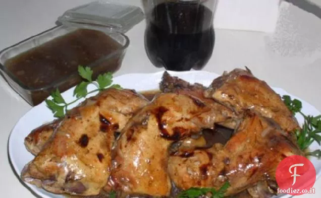Pollo magro in salsa di coca cola (carne kosher)