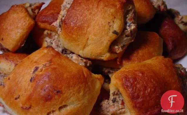 Spirali di soffio di formaggio ai funghi