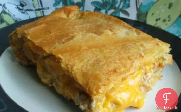 Salsiccia e formaggio Mezzaluna quadrati