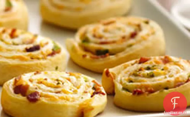 Girandole di pancetta a mezzaluna-cheddar