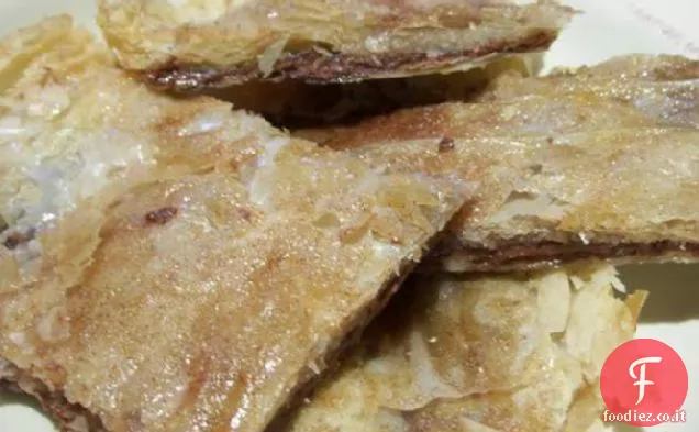 Cioccolato Nocciola Phyllo Dessert adatto per regine