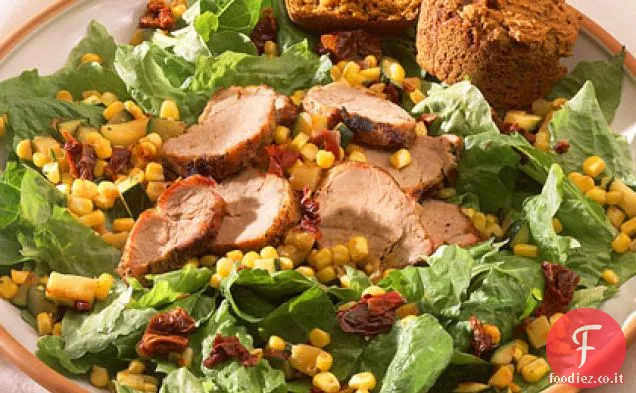 Insalata di mais del sud-ovest con carne di maiale