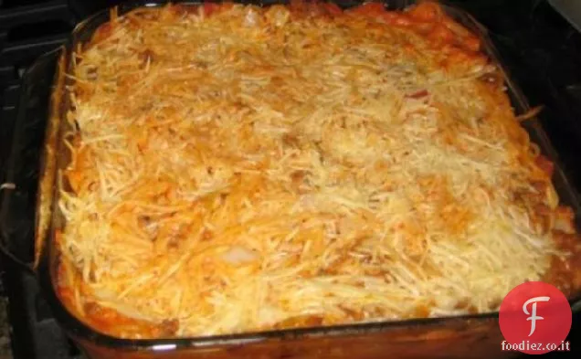 Al volo Spaghetti Pie-Spaghetti al forno