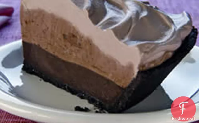 Celeste strato di cioccolato torta
