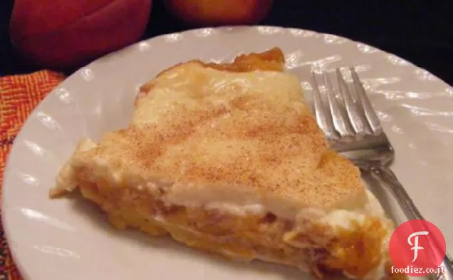 Pesche e torta di panna