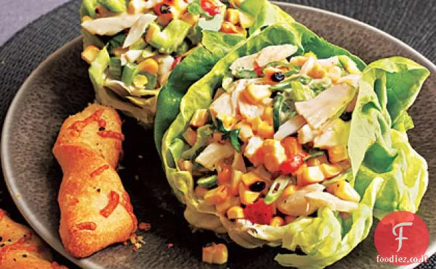 Insalata di granchio e mais alla griglia