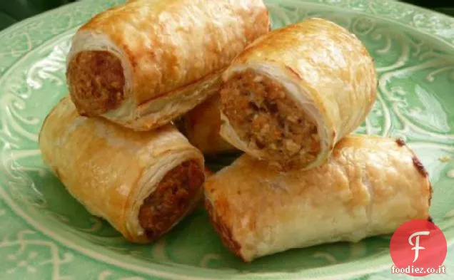 Involtini di salsiccia vegetariana