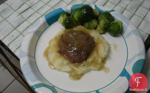 Bistecche di bisonte con salsa di funghi