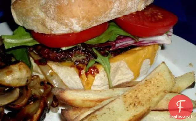 Hamburger alla griglia di bufalo Jalapeno