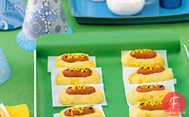 Mini Hot Dog in panini Cheddar