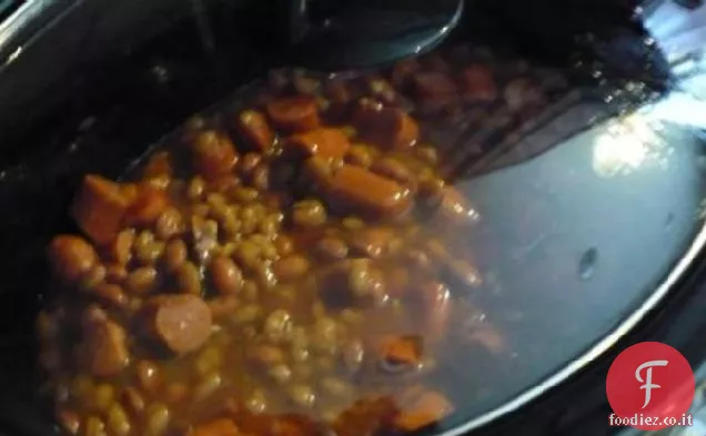 Crock Pot Hot Dog / Franchi e fagioli Easy Facile