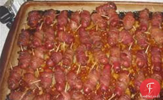 Pancetta avvolto Hot Dog