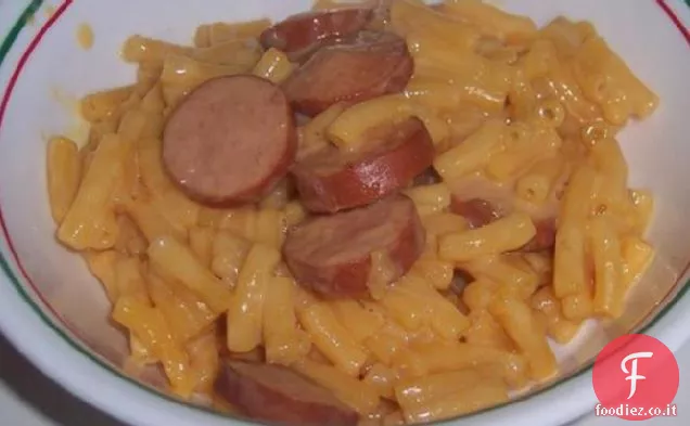 Maccheroni e formaggio Hot Dog padella