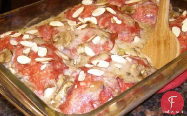 Pollo cremoso ai funghi