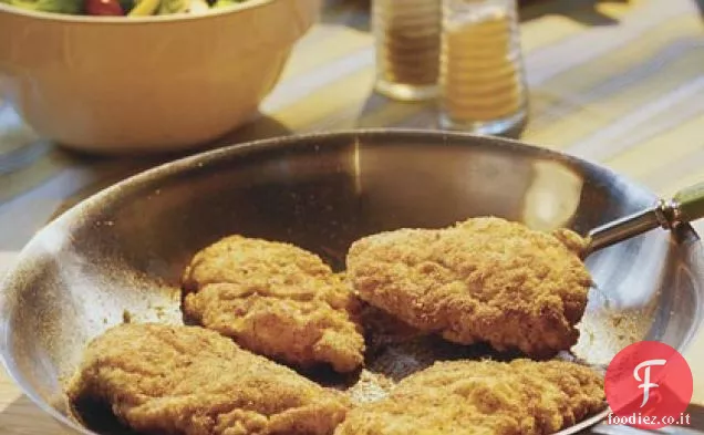 Pollo fritto in padella croccante