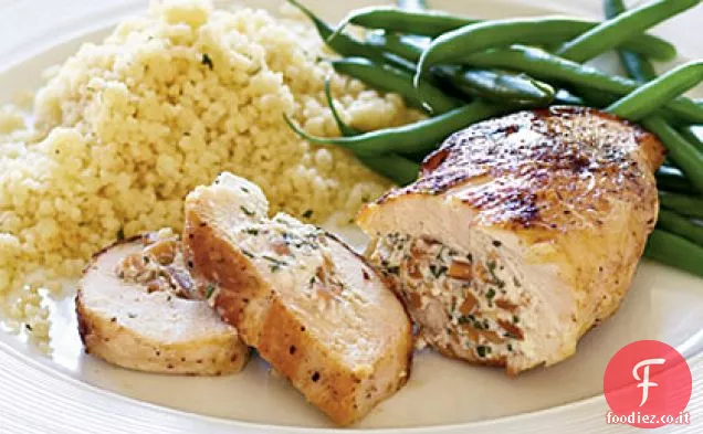 Pollo ripieno di mandorle