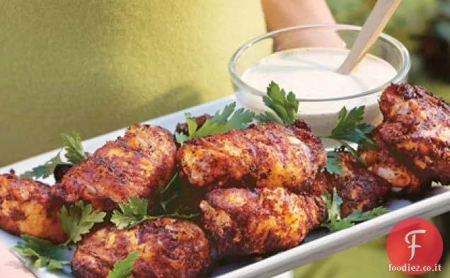 Pollo alla griglia con salsa barbecue bianca