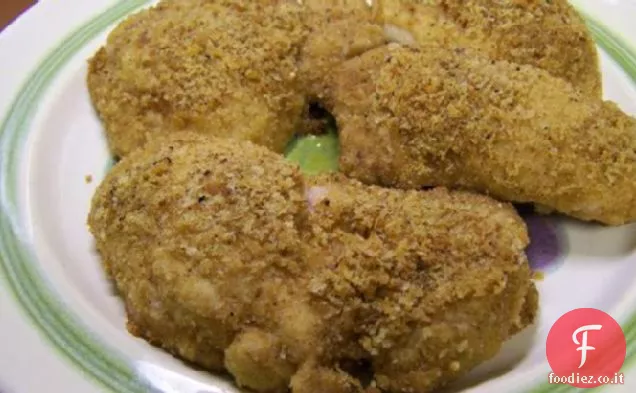 Basso contenuto di grassi forno cuocere pollo croccante
