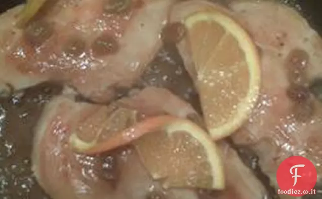 Pollo Bourbon brasato all'arancia