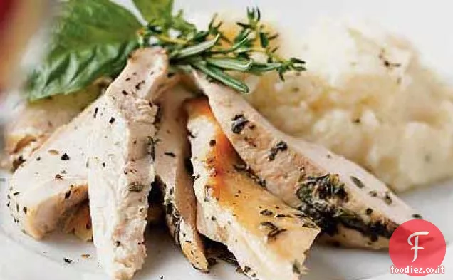Pollo arrosto marinato alle erbe provenzali
