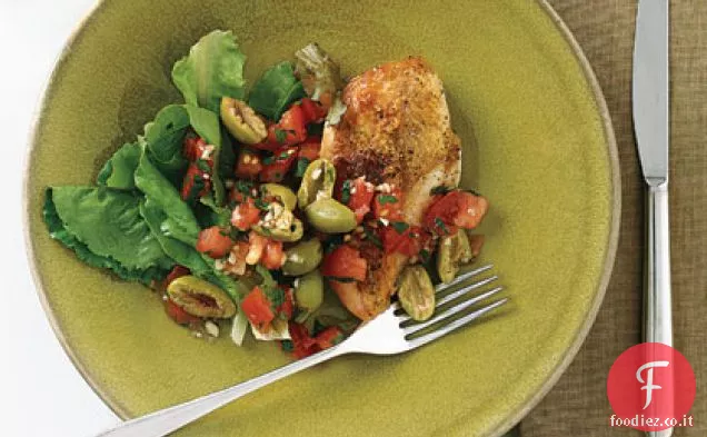 Pollo arrosto con gusto di oliva