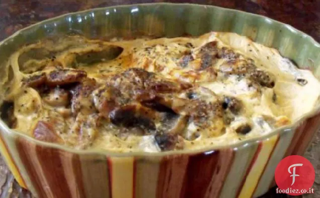 Pollo con salsa di crema di parmigiano
