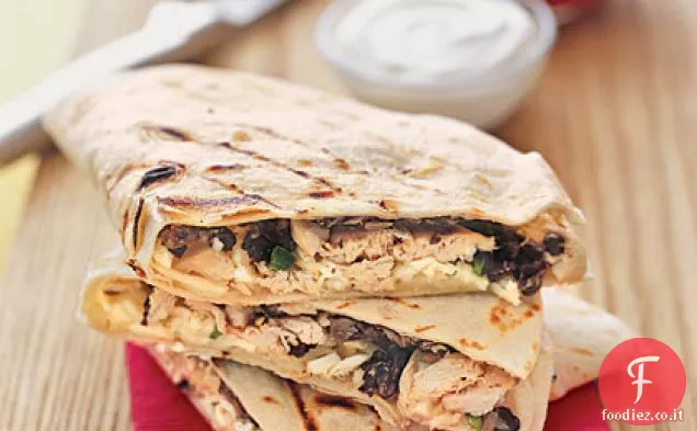 Quesadillas di pollo alla griglia