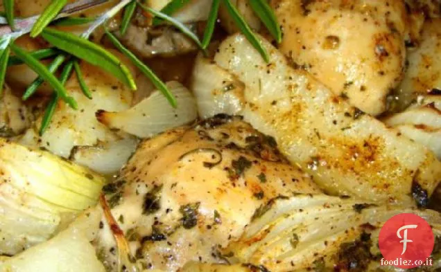 Pollo Arrosto con Rosmarino, Limone e Aglio