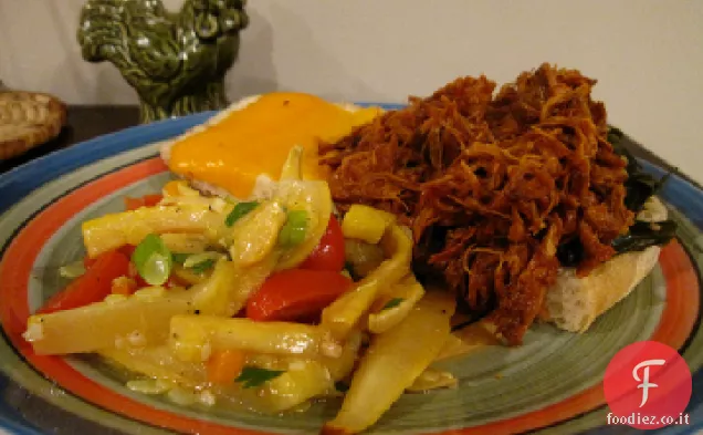 Tirato barbecue pollo-Fornello lento