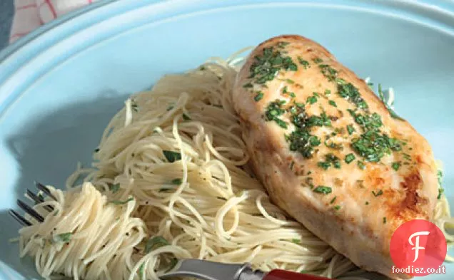Pollo al dragoncello burroso