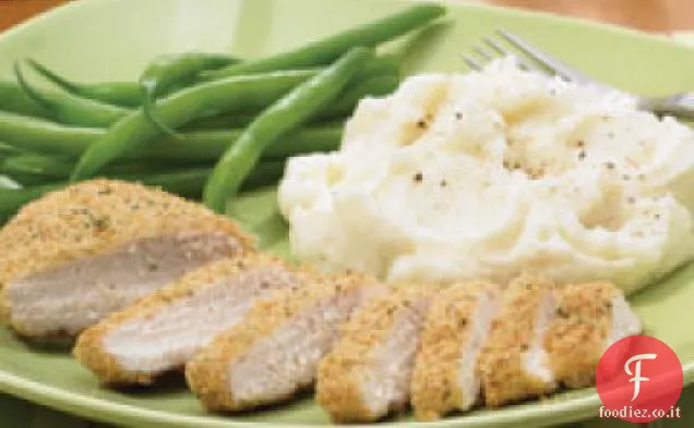 Pollo al forno impanato