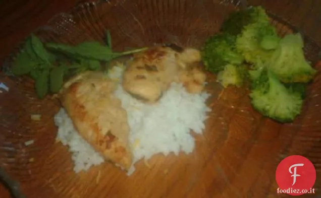 Pollo al basilico al limone alla griglia