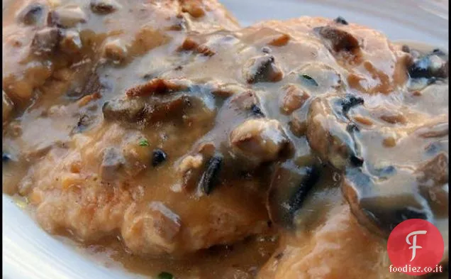 Crock Pot Pollo con sugo di funghi