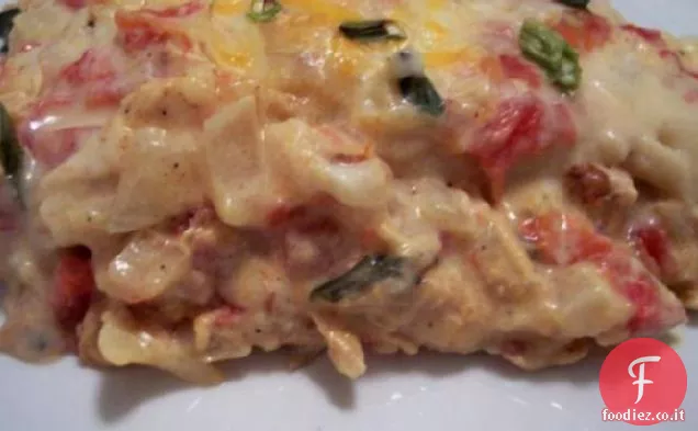 Enchiladas di pollo alla panna acida