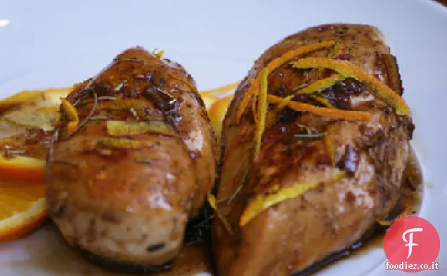 Pollo alla griglia all'arancia con erbe