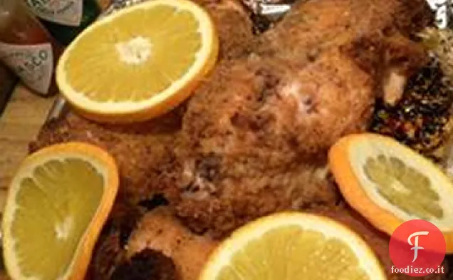 Pollo con rivestimento arancione