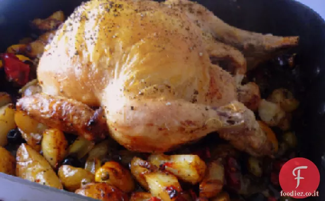 Pollo alle erbe al limone con patate arrosto