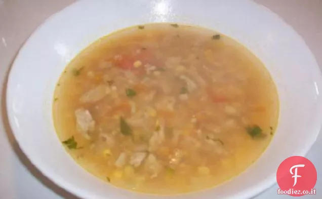 Zuppa di tacchino messicano piccante e abbondante