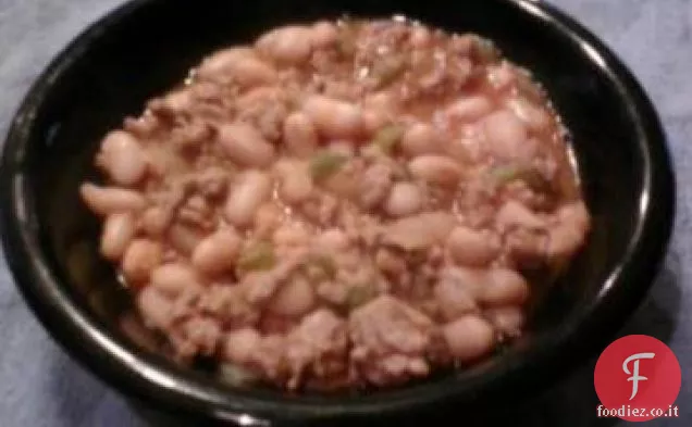 Tacchino macinato e peperoncino di fagioli bianchi