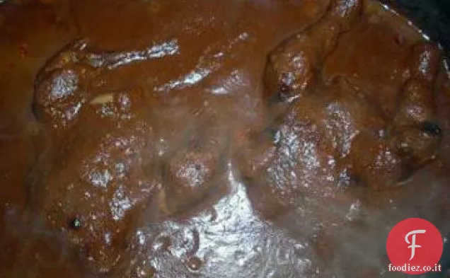 Galline cornish a cottura lenta in salsa di talpa