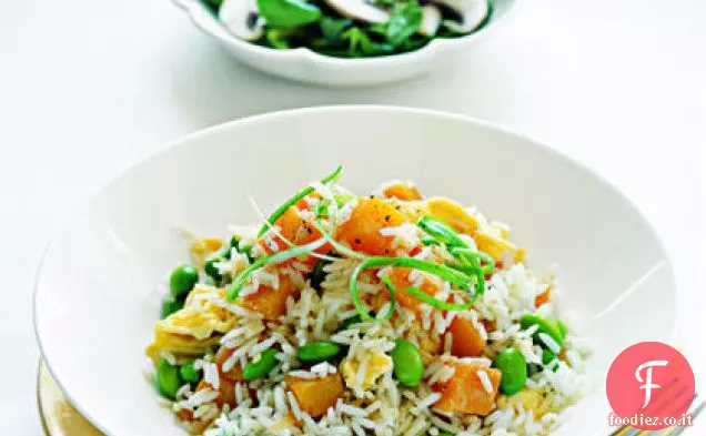 Crescione e insalata di funghi con vinaigrette al lime