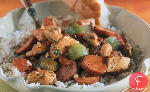 Ragoût di pollo e salsiccia