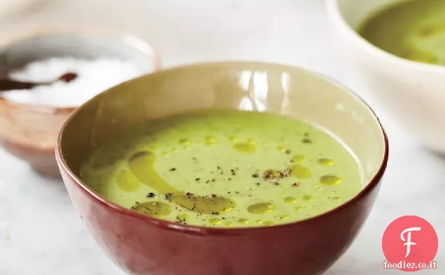 Zuppa di zucchine e crescione