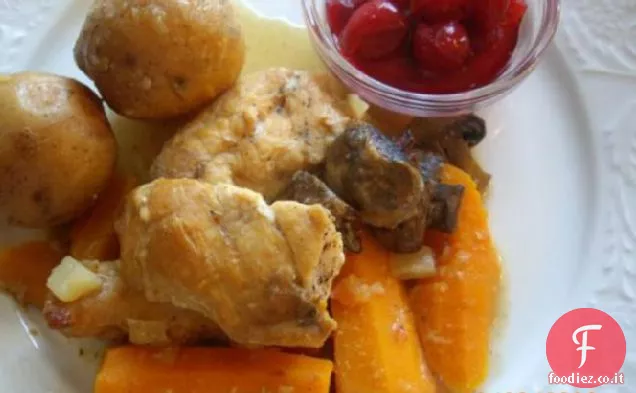 Cena di tacchino nel fornello lento