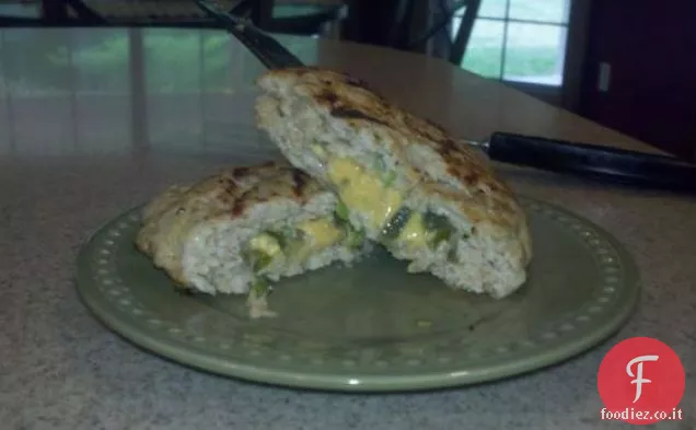 Jalapeno e Cheddar Hamburger di tacchino ripieni